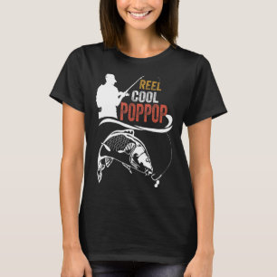 Mens Vintage Reel Cool Poppop Fisherman Poppop Fi T-Shirt