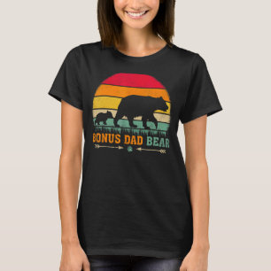 Mens Vintage Retro Bear Animal Bonus Dad Bear Fat T-Shirt