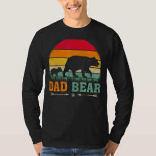 Mens Vintage Retro Bear Animal Dad Bear Father's T-Shirt