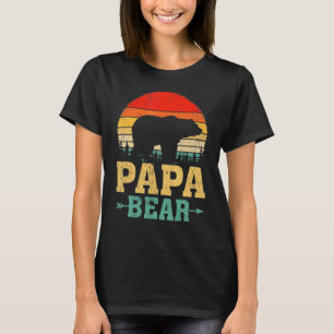 Mens  Vintage Retro Bear Animal  Papa Bear Father' T-Shirt