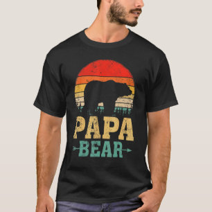 Mens  Vintage Retro Bear Animal  Papa Bear Father' T-Shirt