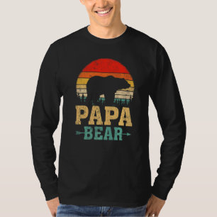 Mens Vintage Retro Bear Animal Papa Bear Father' T-Shirt