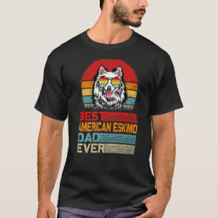 Mens Vintage Retro Best American Eskimo Dad Ever F T-Shirt