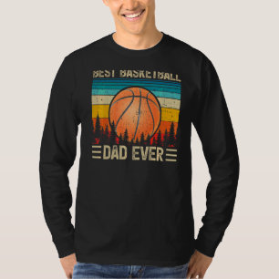 Mens Vintage Retro Best Basketball Dad Ever Fathe T-Shirt