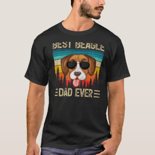 Mens  Vintage Retro Best Beagle Dad Ever Father's  T-Shirt