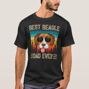 Mens  Vintage Retro Best Beagle Dad Ever Father's  T-Shirt
