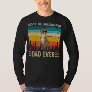 Mens Vintage Retro Best Bloodhound Dad Ever Fathe T-Shirt