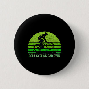 Mens Vintage Retro Best Cycling Dad Ever Funny Mou 6 Cm Round Badge