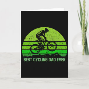 Mens Vintage Retro Best Cycling Dad Ever Funny Mou Card