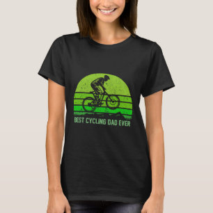 Mens Vintage Retro Best Cycling Dad Ever Funny Mou T-Shirt