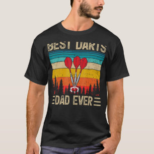 Mens Vintage Retro Best Darts Dad Ever Father's D T-Shirt