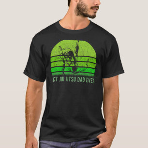 Mens Vintage Retro Best Jiu Jitsu Dad Ever Funny D T-Shirt