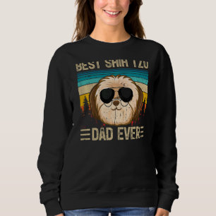 Mens Vintage Retro Best Shih Tzu Dad Ever Father' Sweatshirt