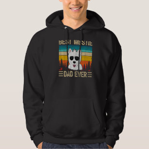 Mens  Vintage Retro Best Westie Dad Ever Father's  Hoodie