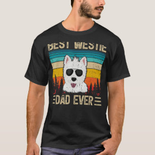 Mens  Vintage Retro Best Westie Dad Ever Father's  T-Shirt
