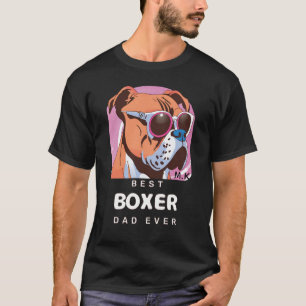 Mens Vintage Retro Boxer Dog Lover Dad T-Shirt