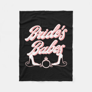Mens vintage retro bride's babes bachelorette fleece blanket