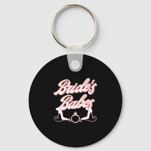 Mens vintage retro bride's babes bachelorette key ring