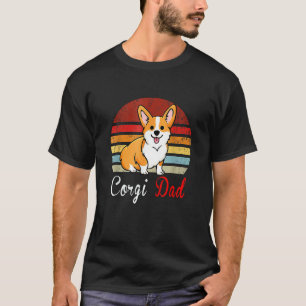 Mens Vintage Retro Corgi Dog Love Dad Mum Boy Girl T-Shirt