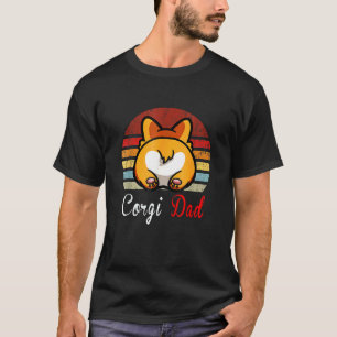 Mens Vintage Retro Corgi Dog Love Dad Mum Boy Girl T-Shirt