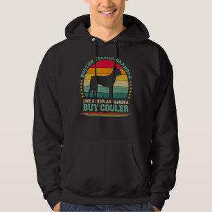 Mens  Vintage Retro Dog Boston Terrier Grandpa Fat Hoodie