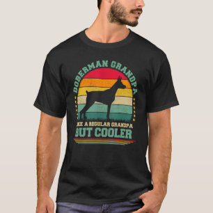 Mens Vintage Retro Dog Doberman Grandpa Father's T-Shirt