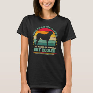 Mens Vintage Retro Dog English Mastiff Grandpa Fa T-Shirt