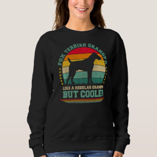 Mens Vintage Retro Dog Fox Terrier Grandpa Father Sweatshirt