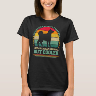 Mens Vintage Retro Dog Norwegian Elkhound Grandpa T-Shirt