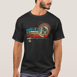 Mens Vintage Retro Fishing Grandpa Father's Day T-Shirt