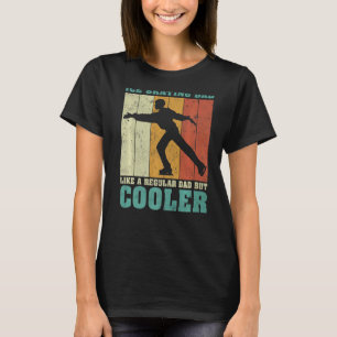 Mens Vintage Retro Ice Skating Dad Like A Regular T-Shirt