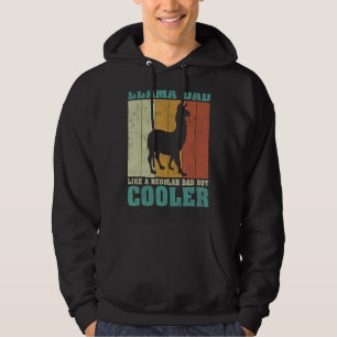Mens Vintage Retro Llama Dad Like A Regular Dad Fa Hoodie