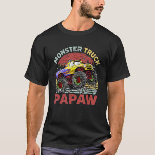 Mens Vintage Retro Monster Truck Papaw Driver Fat T-Shirt