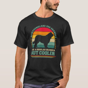 Mens Vintage Retro Newfoundland Dog Grandpa Fathe T-Shirt