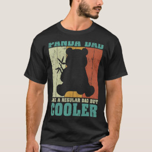 Mens Vintage Retro Panda Dad Like A Regular Dad Fa T-Shirt