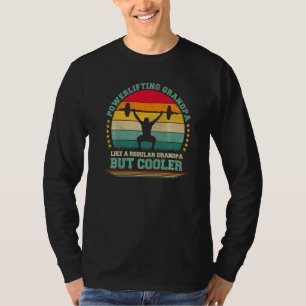 Mens Vintage Retro Powerlifting Grandpa Father's T-Shirt