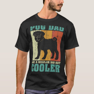 Mens Vintage Retro Pug Dad Like A Regular Dad Fath T-Shirt