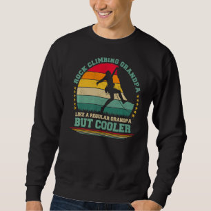 Mens Vintage Retro Rock Climbing Grandpa Father's Sweatshirt