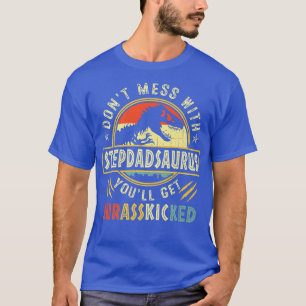 Mens Vintage Retro Stepdadsaurus Dinosaur T Re Fat T-Shirt