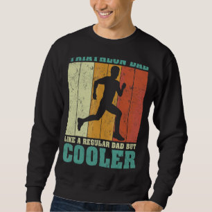 Mens Vintage Retro Triathlon Dad Like A Regular Da Sweatshirt