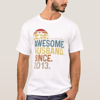 Mens Vintage Rings Wedding Anniversary Awesome Hus T-Shirt