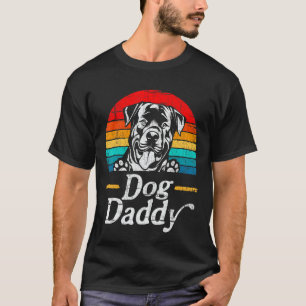 Mens Vintage Rottweiler Dog Daddy Dog Dad Father's T-Shirt
