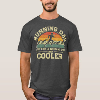 Mens Vintage Running Dad Just Like A Normal Dad On T-Shirt