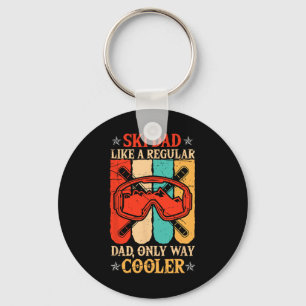 Mens Vintage Ski Dad Like Normal Dad Winter Sport  Key Ring