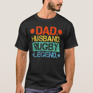 Mens Vintage Style Dad Husband Rugby Player Father T-Shirt