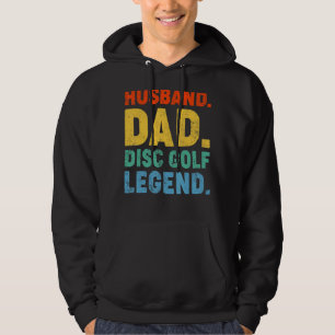 Mens Vintage Style Husband Dad Disc Golf Legend Fa Hoodie