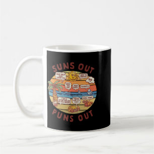 Mens Vintage Summer Lover Quote Suns Out Puns Out Coffee Mug