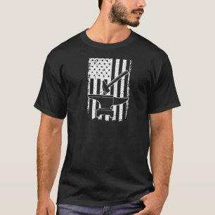 Mens Vintage Us Flag Patriotic American Blacksmith T-Shirt