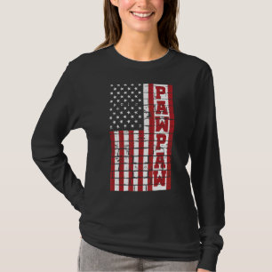 Mens Vintage Usa American Flag Pawpaw 60th  For Fa T-Shirt