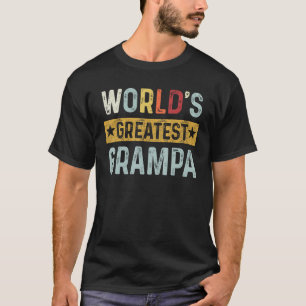 Mens Vintage World's Greatest Grampa Dad Grandpa F T-Shirt